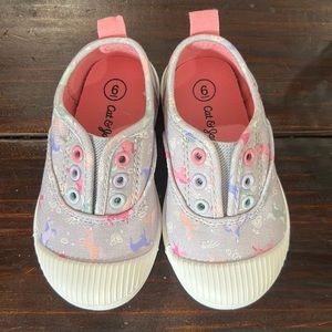 NWOT unicorn print sneakers w elastic sz 6